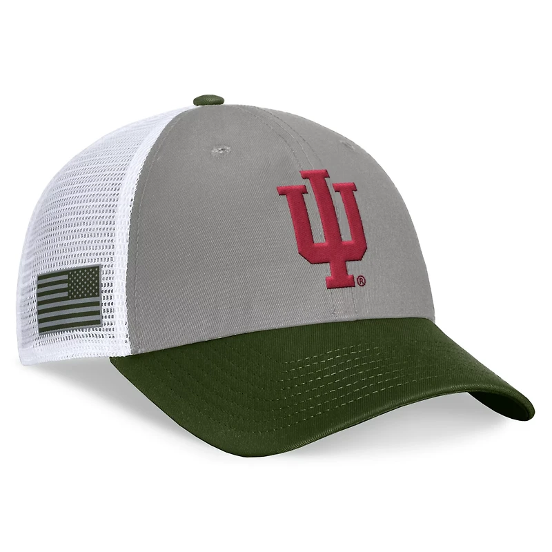 Top of the World Indiana Hoosiers OHT Military Appreciation Badge Trucker Adjustable Hat