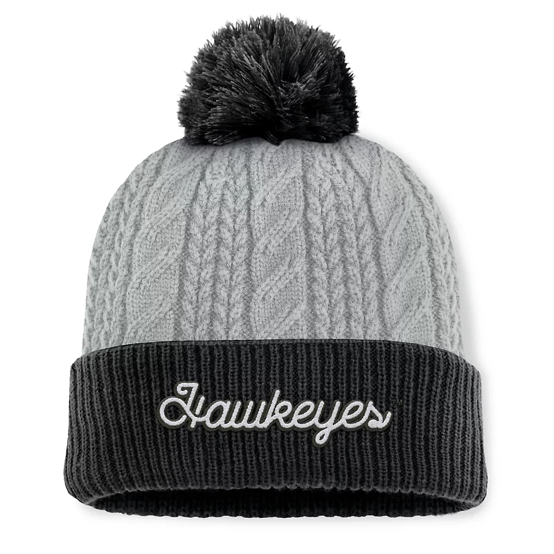 Top of the World Iowa Hawkeyes Becca Cuffed Knit Hat with Pom