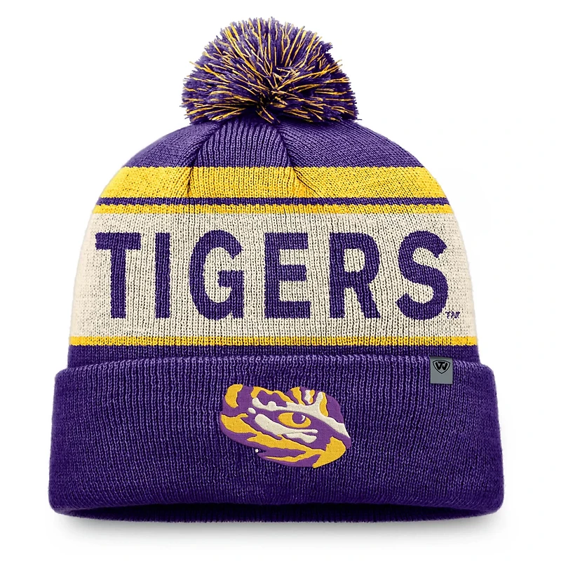 Top of the World LSU Tigers Prime Cuffed Knit Hat with Pom