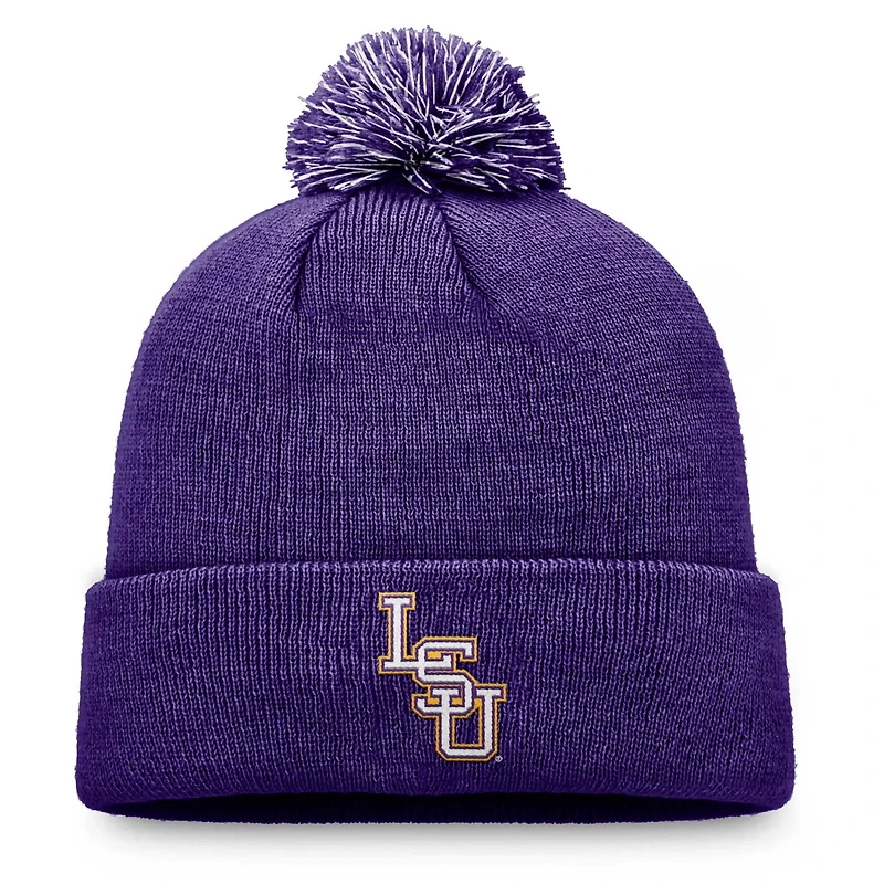 Top of the World LSU Tigers Team Logo Cuffed Knit Hat with Pom