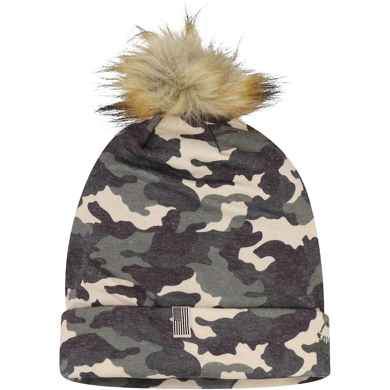 Top of the World Miami Hurricanes Operation Hat Trick Woven Cuffed Knit Hat with Pom