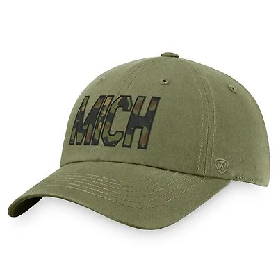 Top of the World Michigan Wolverines OHT Military Appreciation Unit Adjustable Hat