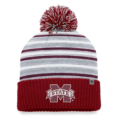 Top of the World Mississippi State Bulldogs Dash Cuffed Knit Hat with Pom