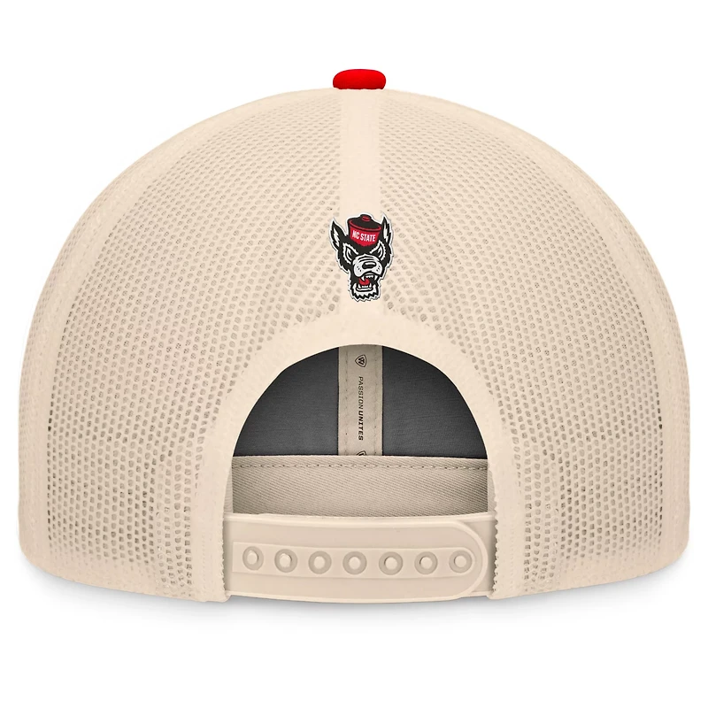 Top of the World Natural NC State Wolfpack Bennett Trucker Adjustable Hat