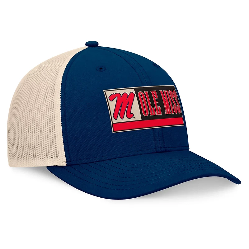Top of the World /Natural Ole Miss Rebels Bennett Trucker Adjustable Hat
