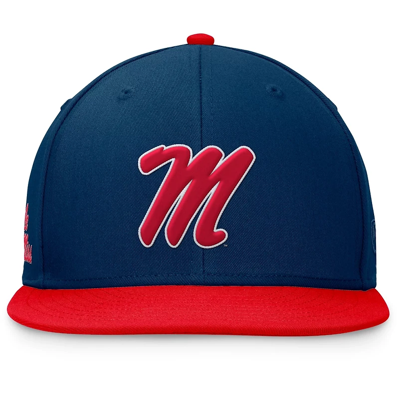 Top of the World /Navy Ole Miss Rebels Rally Two-Tone Fitted Hat