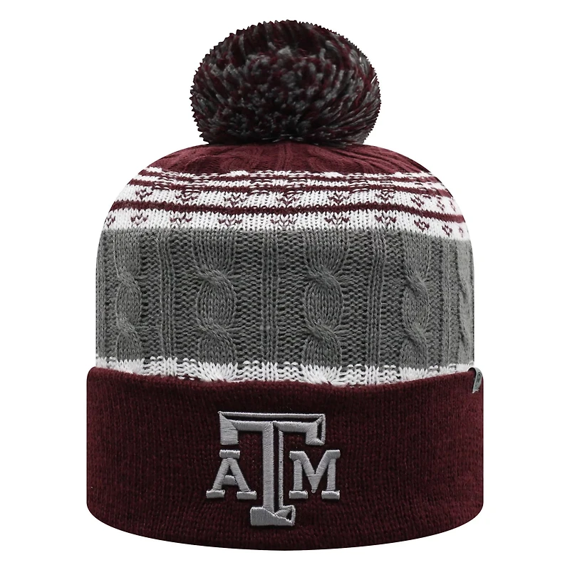 Top of the World Texas AM Aggies Altitude Cuffed Knit Hat with Pom