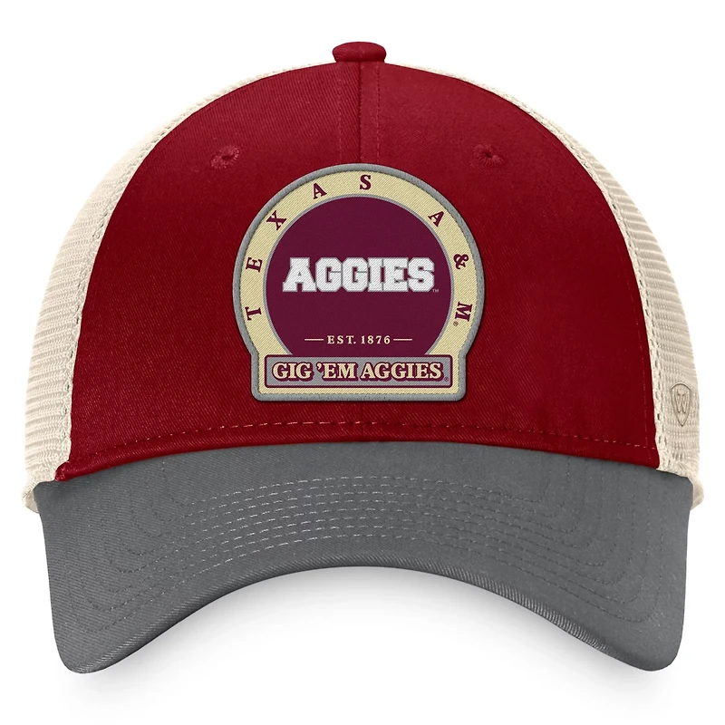Top of the World Texas AM Aggies Refined Trucker Adjustable Hat