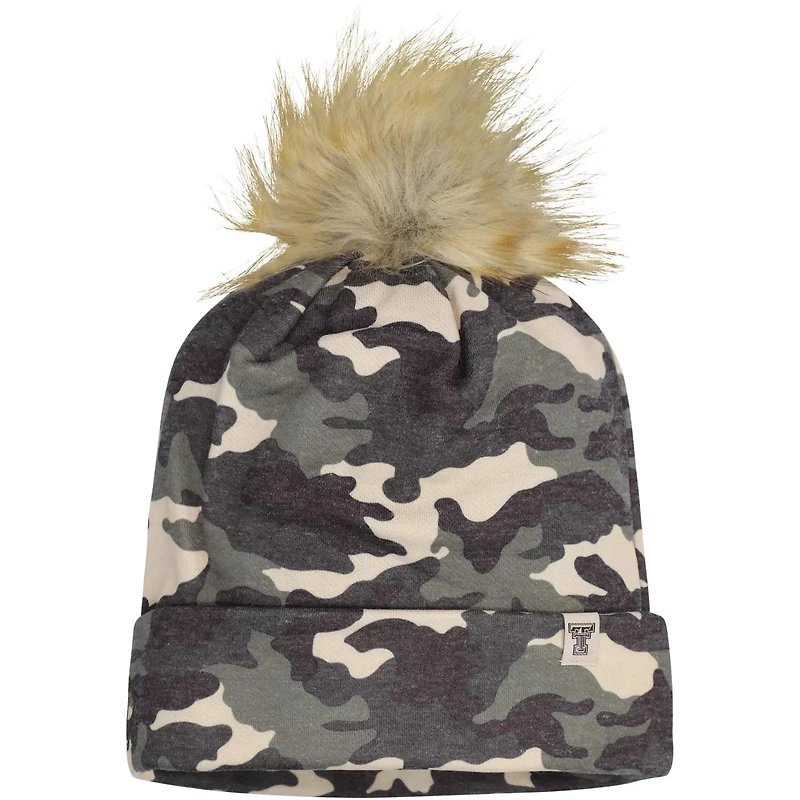 Top of the World Texas Tech Raiders Operation Hat Trick Woven Cuffed Knit Hat with Pom