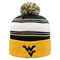 Top of the World West Virginia Mountaineers Ambient Cuffed Knit Hat with Pom