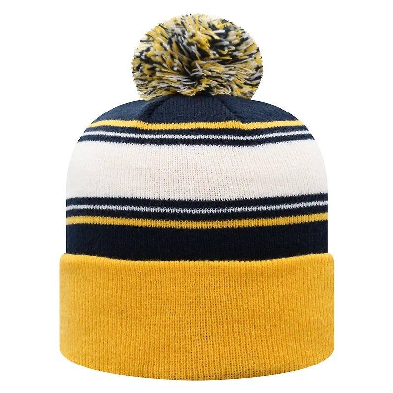 Top of the World West Virginia Mountaineers Ambient Cuffed Knit Hat with Pom