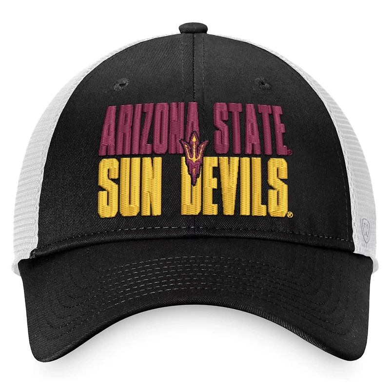 Top of the World White Arizona State Sun Devils Stockpile Trucker Snapback Hat