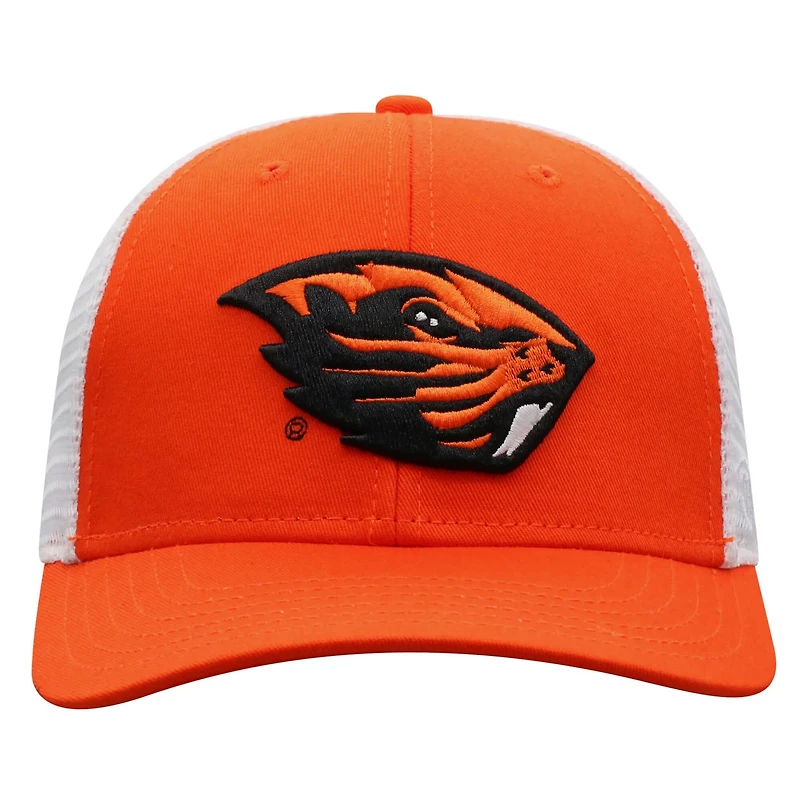 Top of the World White Oregon State Beavers Victory Baseline Adjustable Trucker Hat