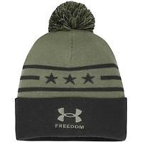 Under Armour Forest Maryland Terrapins Freedom Collection Cuffed Knit Hat with Pom