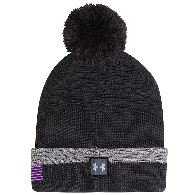 Under Armour Northwestern Wildcats Freedom Collection Cuffed Knit Hat with Pom