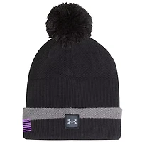Under Armour Northwestern Wildcats Freedom Collection Cuffed Knit Hat with Pom