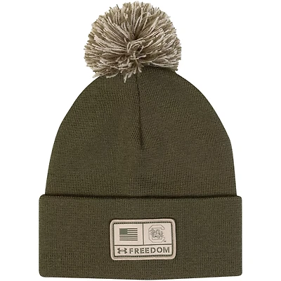 Under Armour South Carolina Gamecocks Freedom Collection Cuffed Knit Hat with Pom