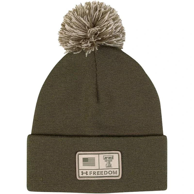 Under Armour Texas Tech Red Raiders Freedom Collection Cuffed Knit Hat with Pom