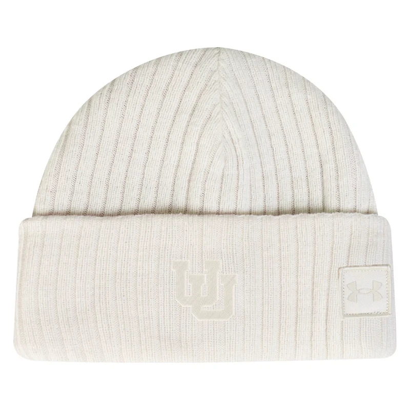 Under Armour Utah Utes Sideline Halftime Shallow Cuffed Knit Hat