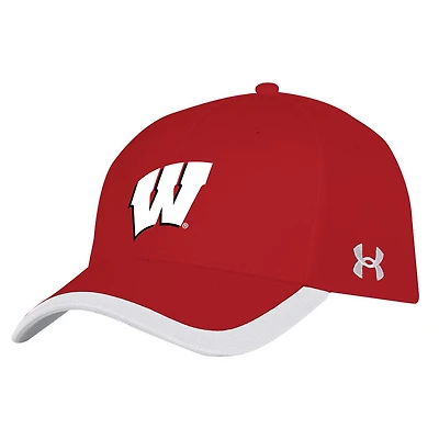 Under Armour Wisconsin Badgers Sideline Blitzing Accent Adjustable Hat