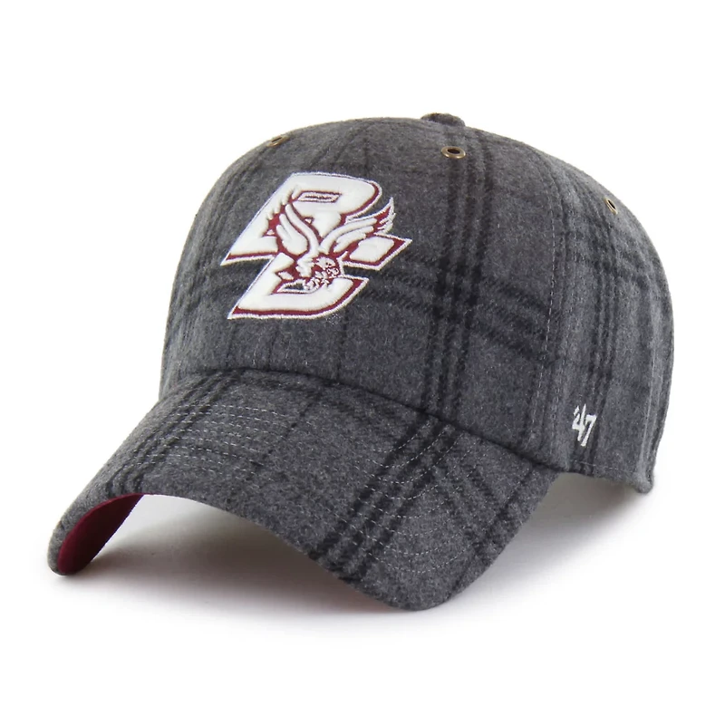 Unisex '47 Boston College Eagles Plaid Windowpane Clean Up Adjustable Hat