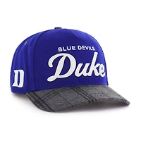 Unisex '47 Duke Blue Devils Windowpane Plaid Collection Hitch Adjustable Hat