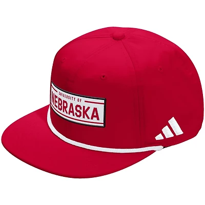 Unisex adidas Nebraska Huskers Locker Room Rope Adjustable Hat