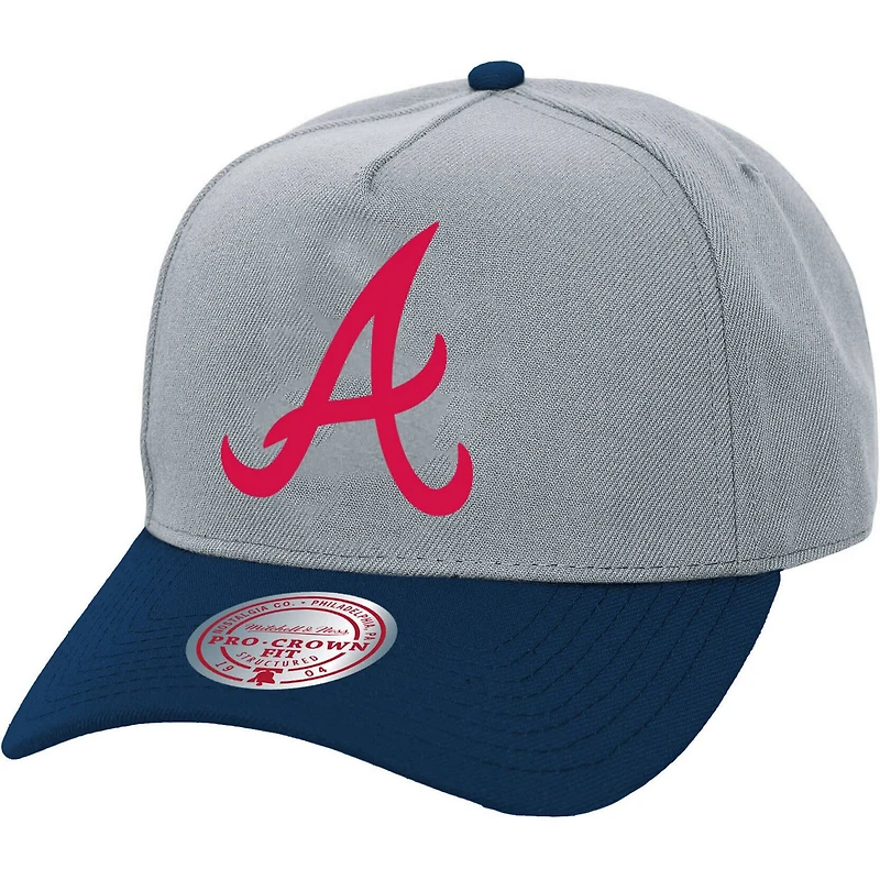 Unisex Mitchell Ness Atlanta Braves Basic Pro Adjustable Hat