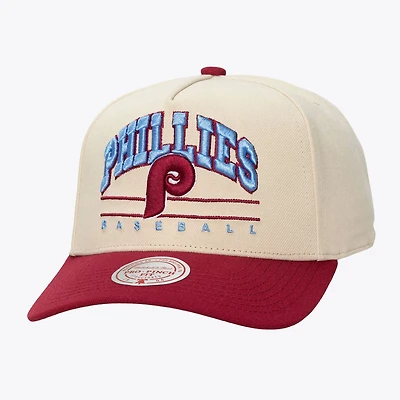 Unisex Mitchell Ness Philadelphia Phillies Retro Arch Pro Pinch Adjustable Hat