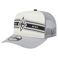 Unisex New Era Gray Las Vegas Aces Banner Foam Front 9FIFTY A-Frame Adjustable Trucker Hat
