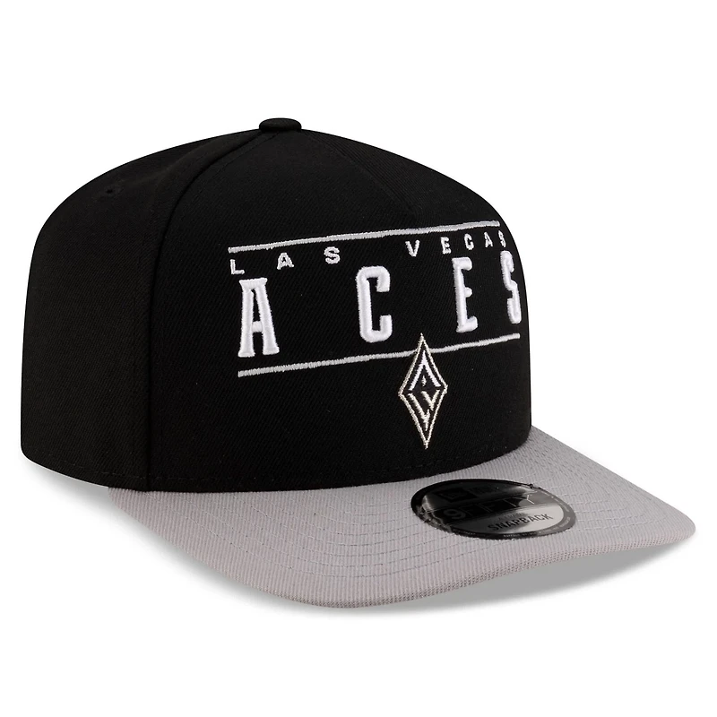 Unisex New Era Silver Las Vegas Aces 2025 WNBA Draft A-Frame 9FIFTY Snapback Hat