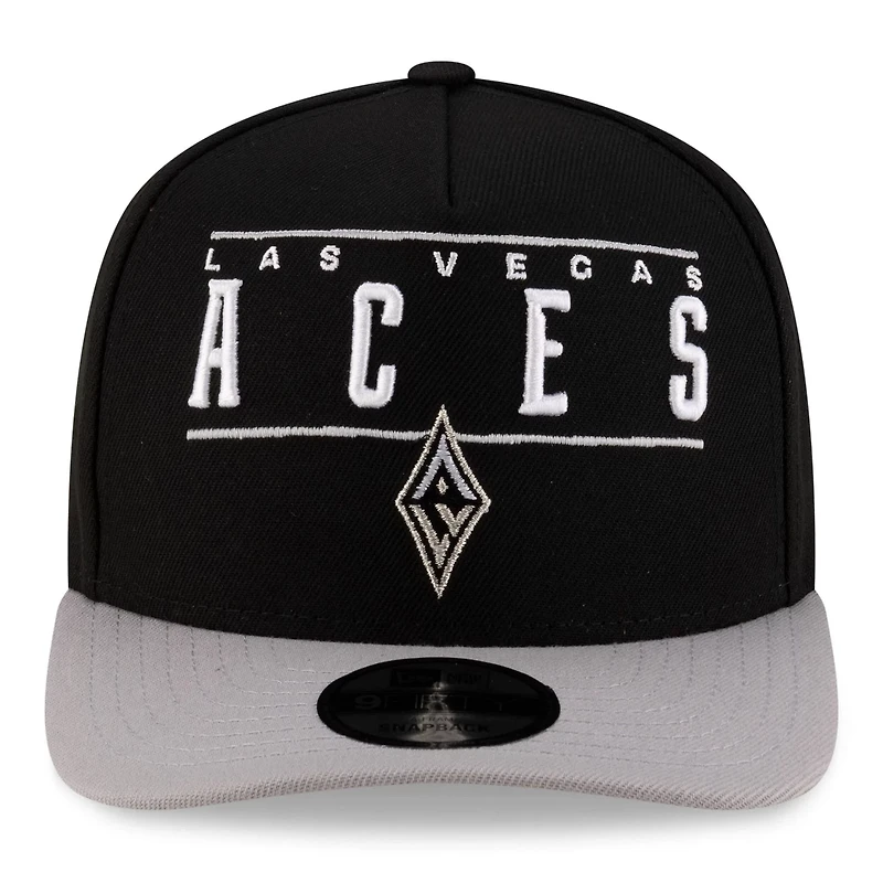 Unisex New Era Silver Las Vegas Aces 2025 WNBA Draft A-Frame 9FIFTY Snapback Hat