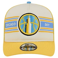 Unisex New Era Yellow Chicago Sky Banner Foam Front 9FIFTY A-Frame Adjustable Trucker Hat