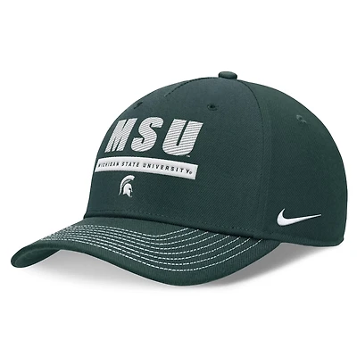 Unisex Nike Michigan State Spartans 2024 Sideline Rise Adjustable Hat