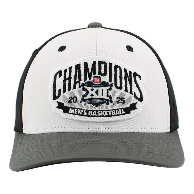 Unisex Zephyr Charcoal Houston Cougars 2025 Big 12 Men's Basketball Conference Tournament Champions Locker Room Adjustable Hat