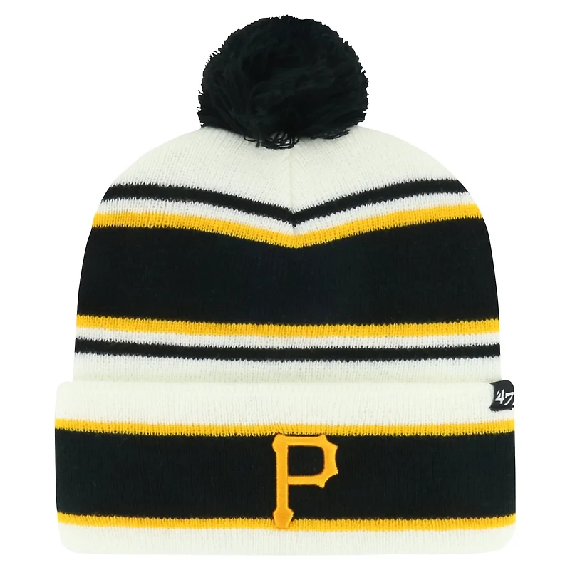 Youth '47 /Black Pittsburgh Pirates Stripling Cuffed Knit Hat with Pom