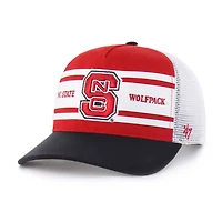 Youth '47 Black NC State Wolfpack Super Stripe Hitch Adjustable Trucker Hat