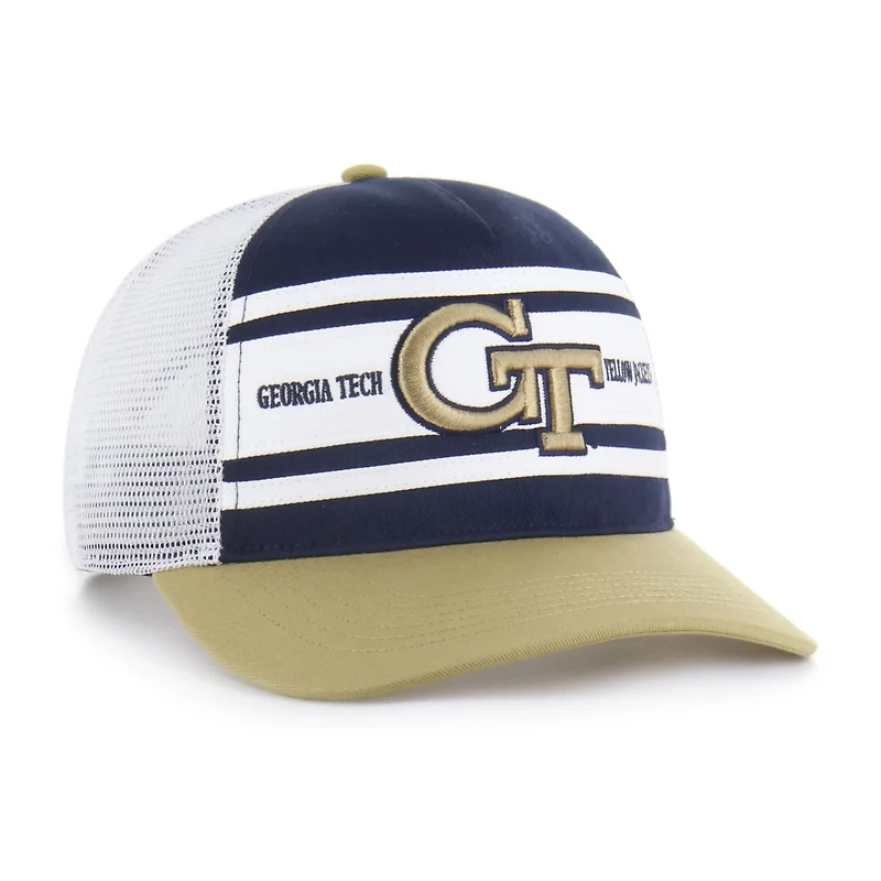 Youth '47 Gold Georgia Tech Yellow Jackets Super Stripe Hitch Adjustable Trucker Hat