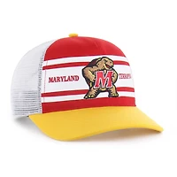 Youth '47 Gold Maryland Terrapins Super Stripe Hitch Adjustable Trucker Hat