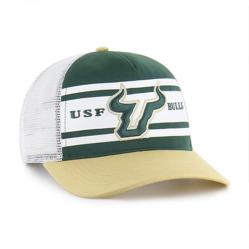 Youth '47 Gold South Florida Bulls Super Stripe Hitch Adjustable Trucker Hat