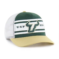 Youth '47 Gold South Florida Bulls Super Stripe Hitch Adjustable Trucker Hat