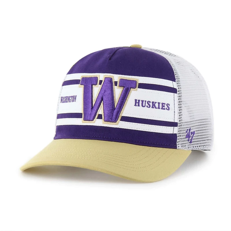 Youth '47 Gold Washington Huskies Super Stripe Hitch Adjustable Trucker Hat
