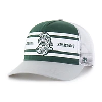 Youth '47 Gray Michigan State Spartans Super Stripe Hitch Adjustable Trucker Hat
