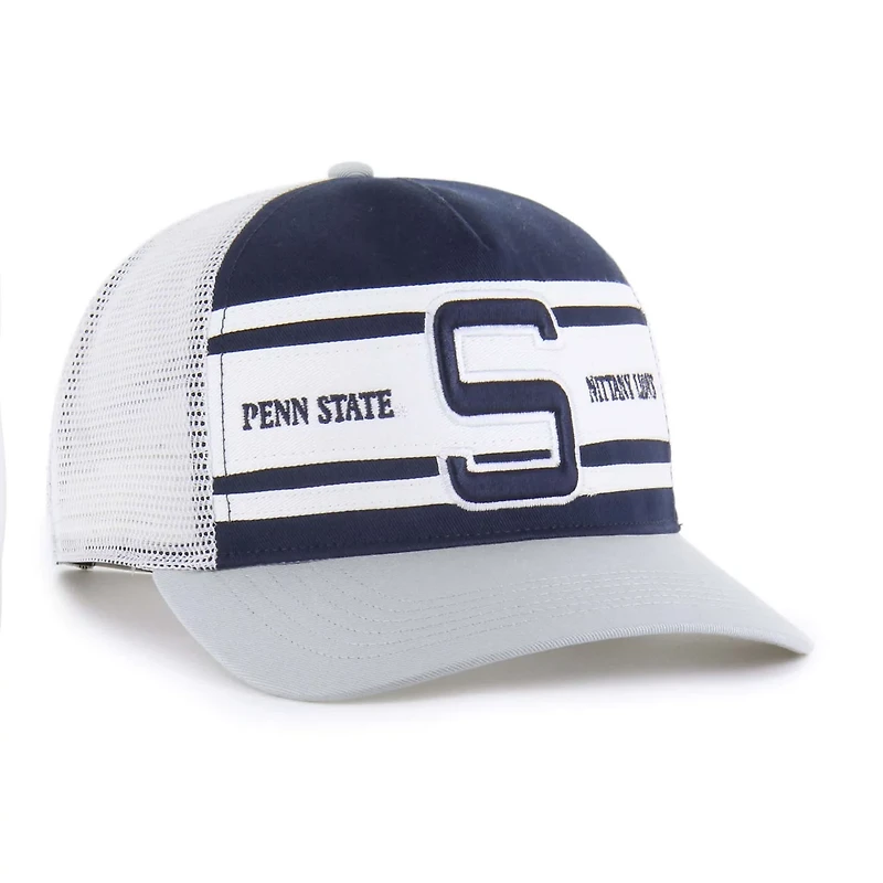 Youth '47 Gray Penn State Nittany Lions Super Stripe Hitch Adjustable Trucker Hat