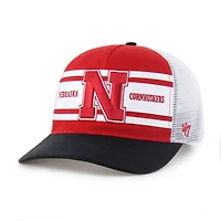 Youth '47 Nebraska Huskers Super Stripe Hitch Adjustable Trucker Hat
