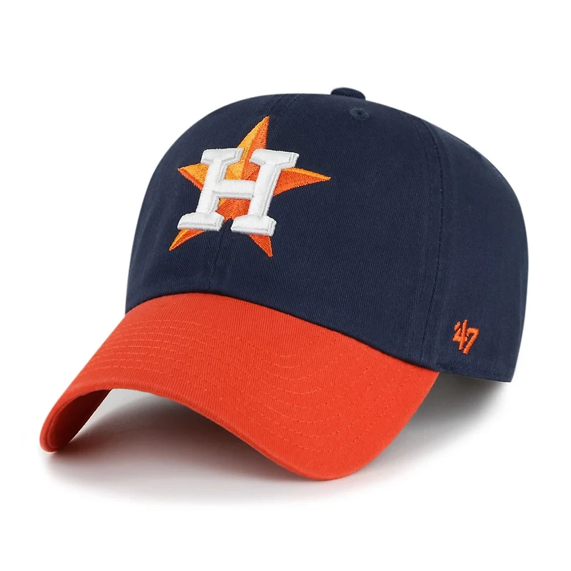 Youth '47 Orange Houston Astros Team Logo Clean Up Adjustable Hat