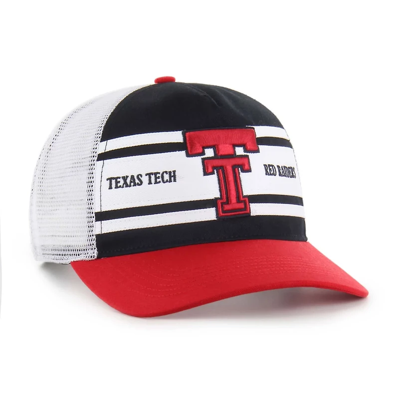 Youth '47 Red Texas Tech Red Raiders Super Stripe Hitch Adjustable Trucker Hat