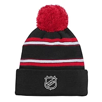 Youth Carolina Hurricanes Jacquard Cuffed Knit Hat with Pom