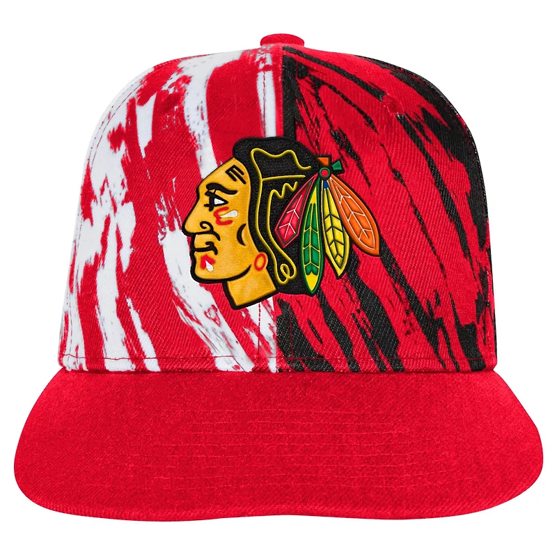 Youth Chicago Blackhawks Propel Flat Brim Snapback Hat