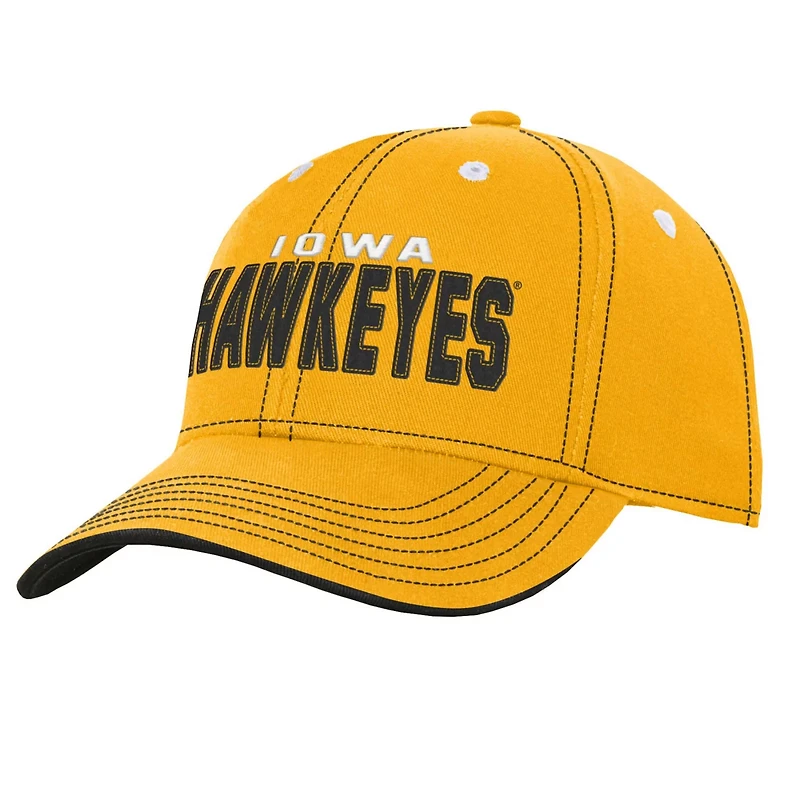 Youth Iowa Hawkeyes Old School Slouch Adjustable Hat